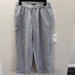 Quince 100% European Linen Coastal Capsule Women’s Size Medium Blue Pinstripe